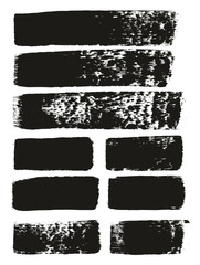 Paint Brush Medium Lines High Detail Abstract Vector Background Set 142