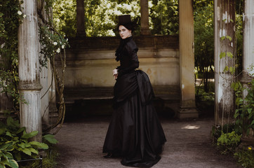 Young lady in black dress