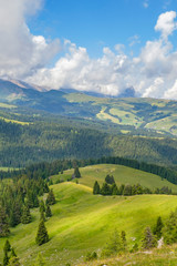 View of a beautiful rolling alp landscape