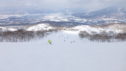 Fototapeta na wymiar Ski Resorts in Hokkaido