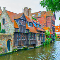 Houses by canal in Bruges