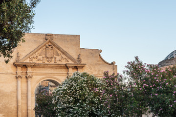 Last lights of the sunset in Lecce