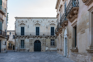 Last lights of the sunset in Lecce