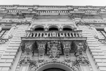 Lecce. City of the Baroque. Black and white