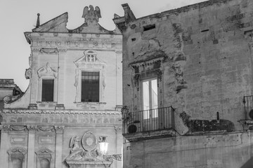 Lecce. City of the Baroque. Black and white
