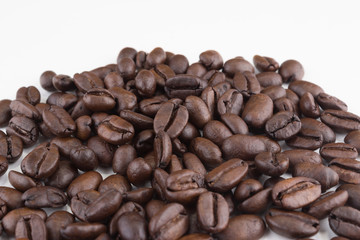 Stack of coffee beans