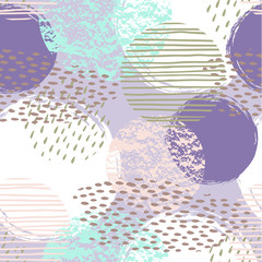 Abstract geometric seamless pattern with circles.