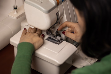 Seamstress at work