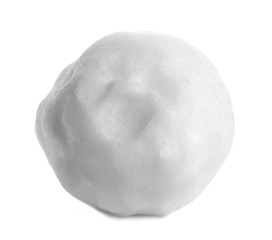 One snowball isolated on white,with clipping path, series 