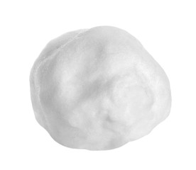 One snowball isolated on white,with clipping path, series 