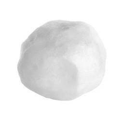 One snowball isolated on white,with clipping path, series 