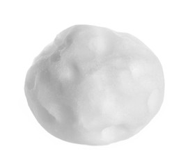 One snowball isolated on white,with clipping path, series 