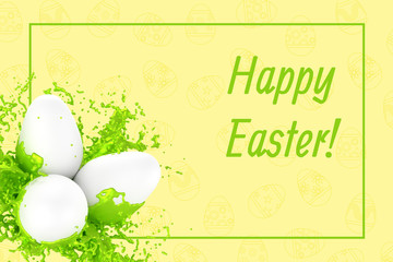 Easter greeting card 3D illustration