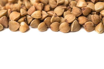 buckwheat white background macro frame