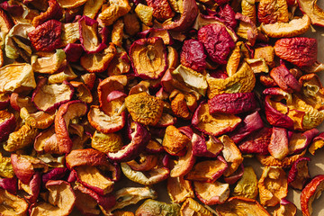 Dried Apple Background.