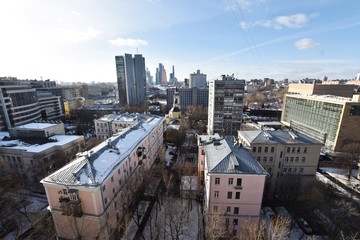 view of Moscow from a height
