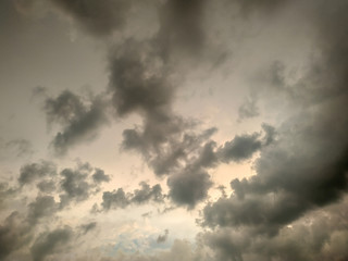 Fototapeta na wymiar dark gray storm clouds after the rain
