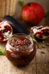Pomegranate eggplant sauce