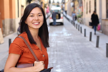 Asian woman in the city