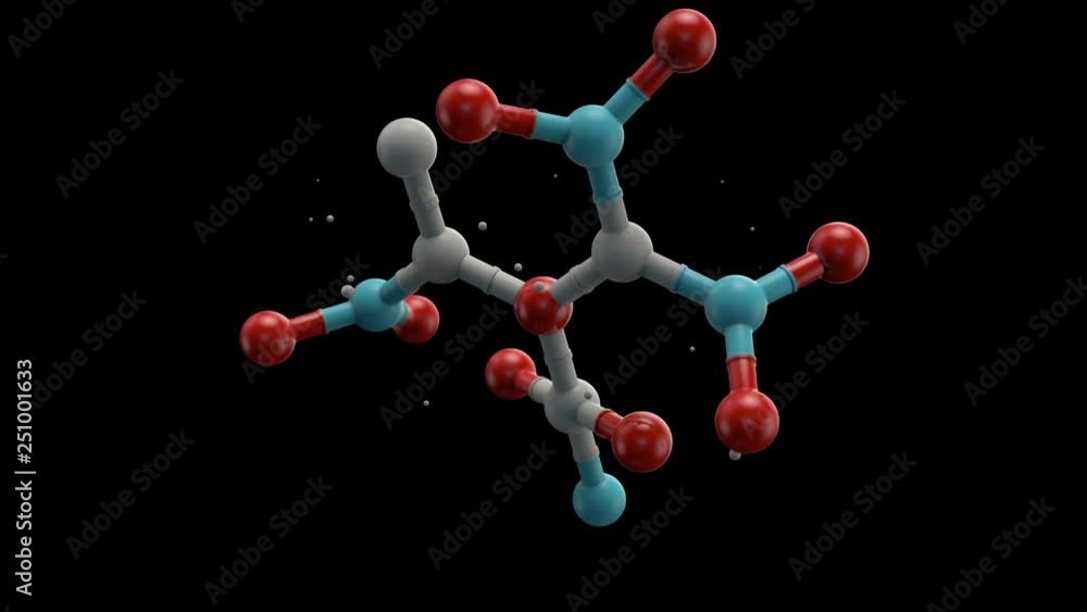 Poster 3d medical background with single isolated abstract molecule structure. chemical or science abstract