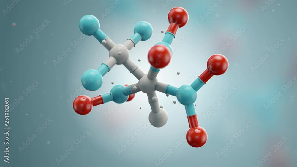 Aufkleber 3d medical background with single abstract molecule structure. chemical or science abstract concept.