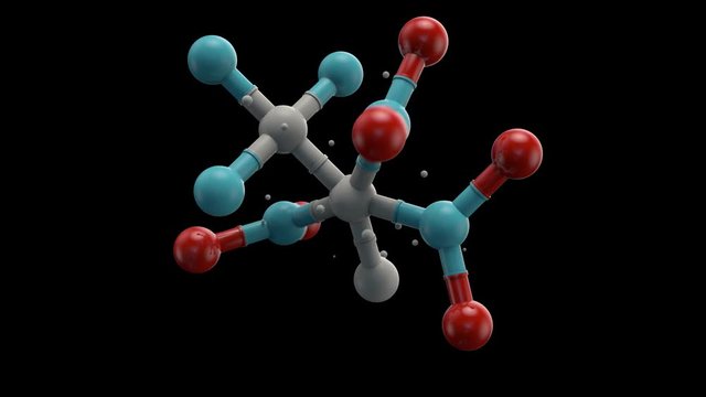 3d medical background with single isolated abstract molecule structure. Chemical or science abstract concept. Centered composition.