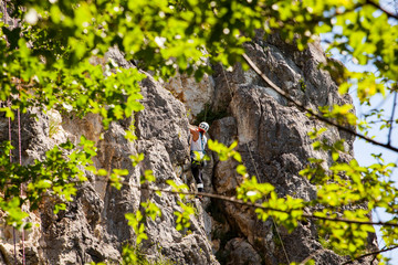 Female Climber on Doberdò crag