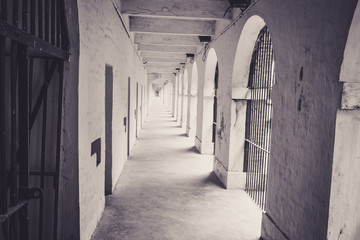 corridor with columns