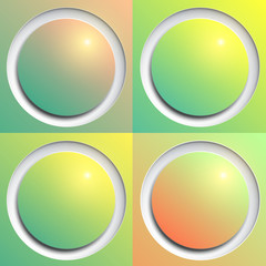 Shiny web buttons as abstract vector background