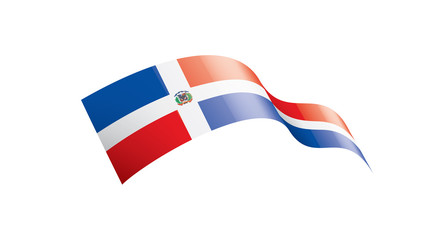Dominicana flag, vector illustration on a white background