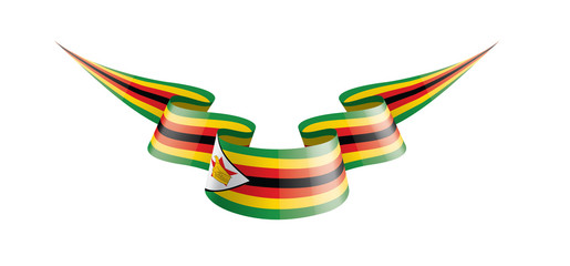 Zimbabwe flag, vector illustration on a white background