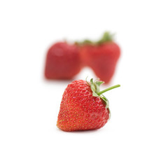 Premium Ripe Strawberry isolate on white background.