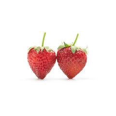 Premium Ripe Strawberry isolate on white background.