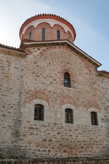 Fototapeta na wymiar Buildings in Medieval Bachkovo Monastery Dormition of the Mother of God, Bulgaria