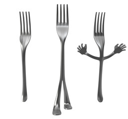 Forks Metal Arms Legs Three
