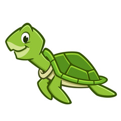 Cartoon Sea Turtle
