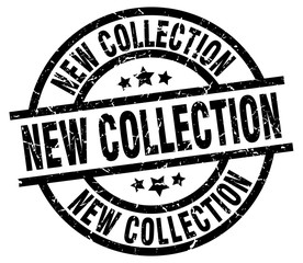 new collection round grunge black stamp