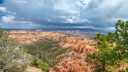 Thunder storm and rain are coming at Bryce Canyon National Park, Utah, United States