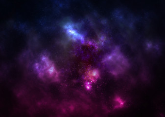 Starry space nebula