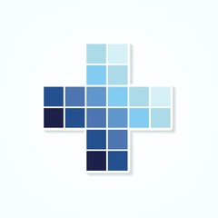 Blue monochromatic color plus design