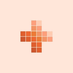 Obraz premium Orange monochromatic color plus design