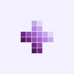 Purple monochromatic color plus design