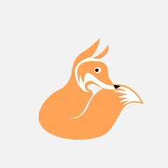 unique fox logo design