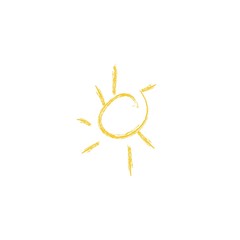 Drawing of sun. Vector illustration