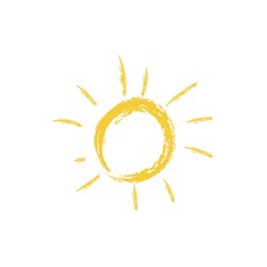 Sun vector icon. Sun line vector icon