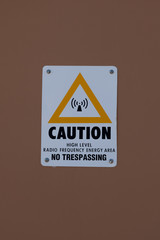Radio Frequency Caution Sign