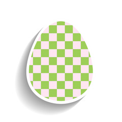 Easter egg. Flat object or icon isolated on white background. Religious holiday. Illustration