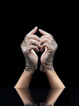 Femme beaut&eacute; gants