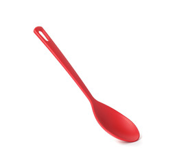 Serving spoon on white background. Kitchen utensils