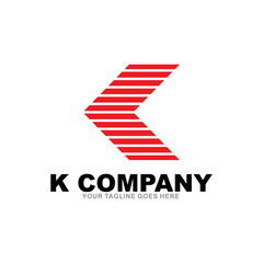 K letter logo design vector template